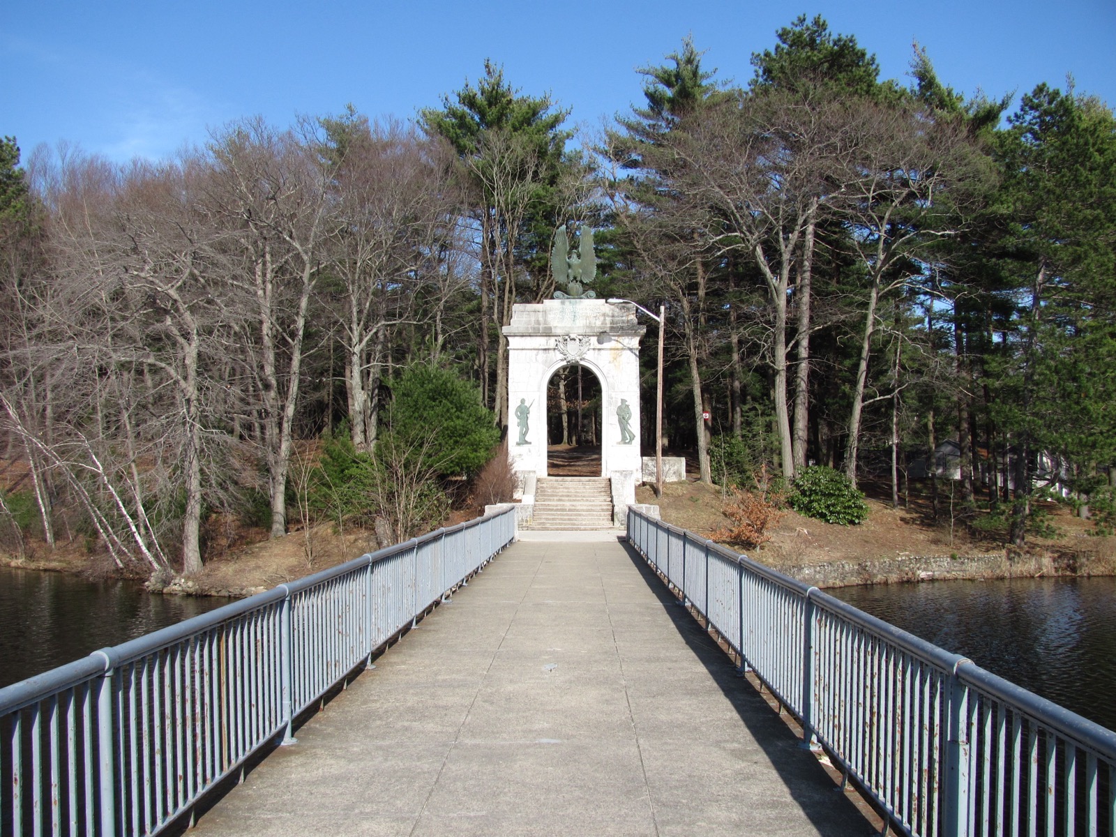 Entrance to Island Grove Park in Abington, Massachusetts